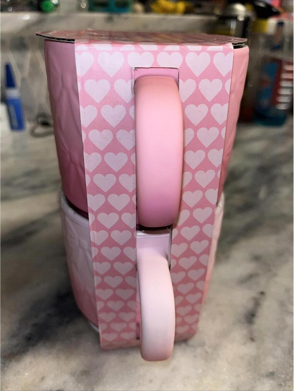 Pink Bow Mugs set of 2 Ceramic Mugs - Picture 2 of 7
